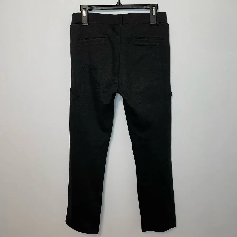 Betabrand Grey Pants PM Womens Pockets Pull On Stretch Comfort Straight Leg - Picture 5 of 8